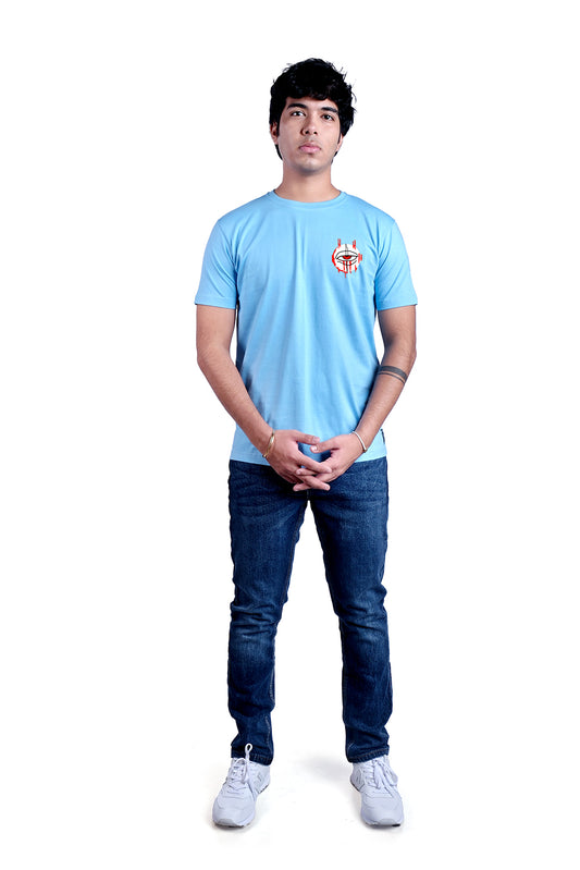 Sharingan Round Neck Men (Sky Blue)