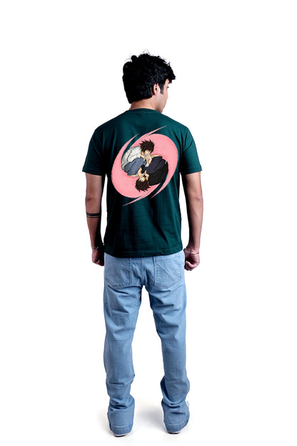 Yin Yang Round Neck Men (Forest Green)