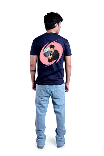 Yin Yang Round Neck Men (Navy Blue)