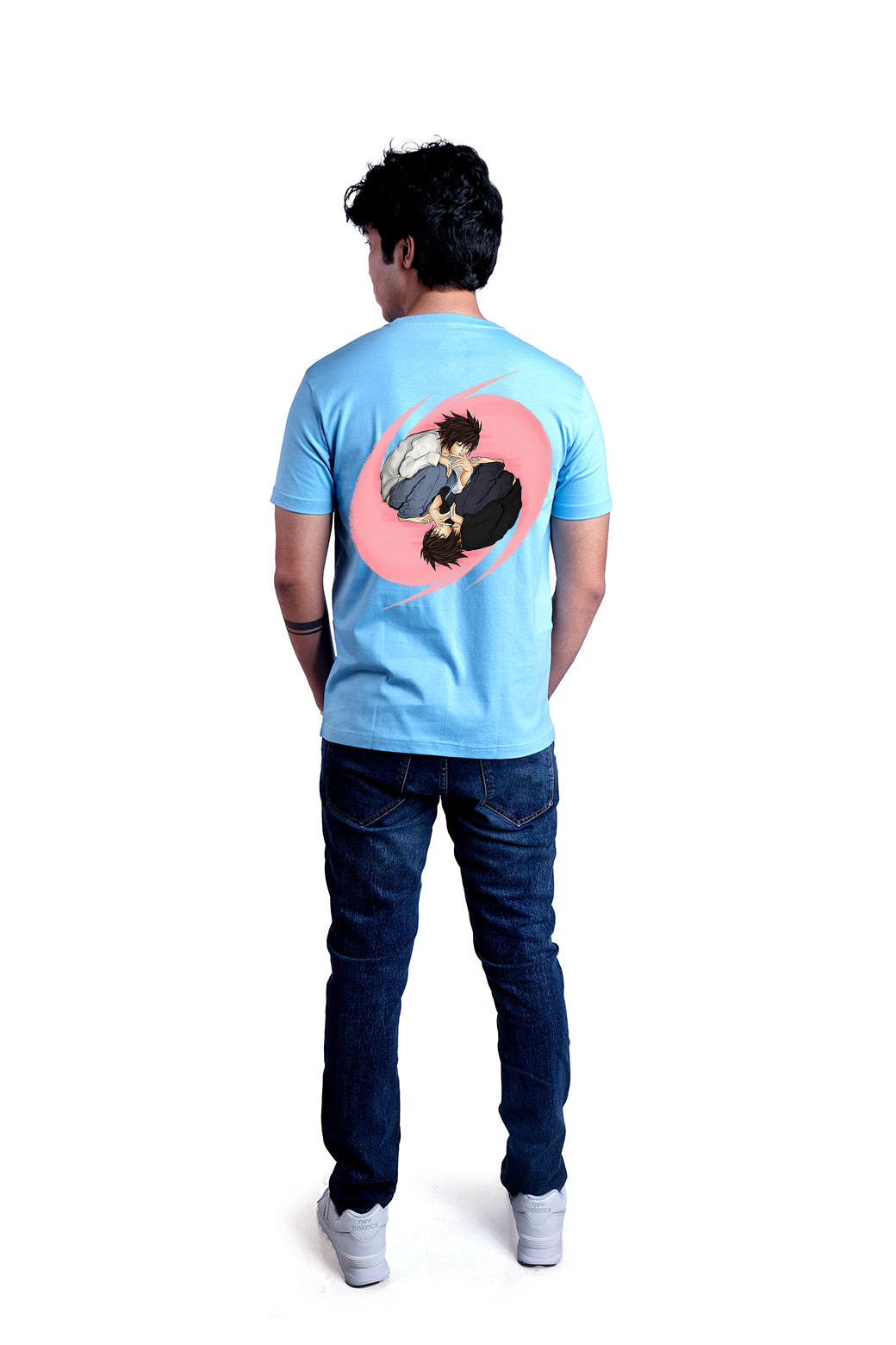 Yin Yang Round Neck Men (Sky Blue)