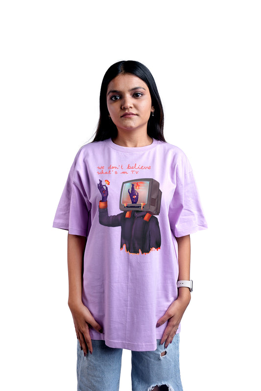 What's on TV Oversize Women (Lavender)