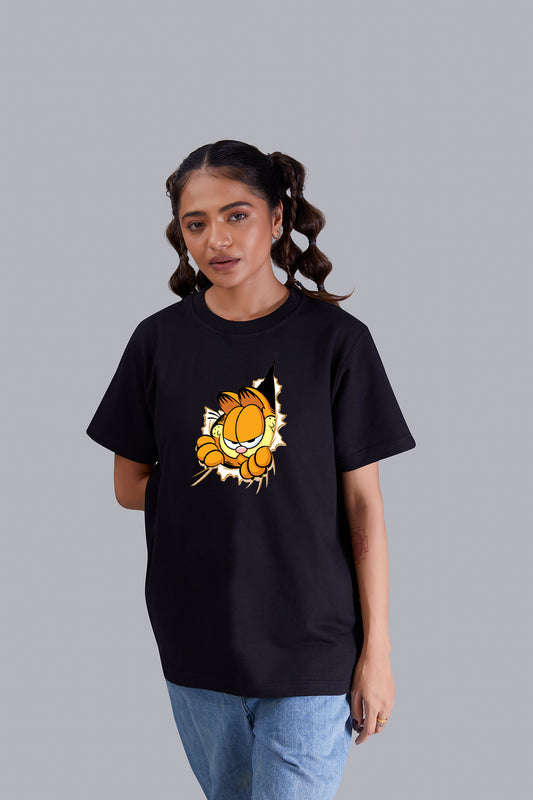 Garfield Round Neck Women (Black)