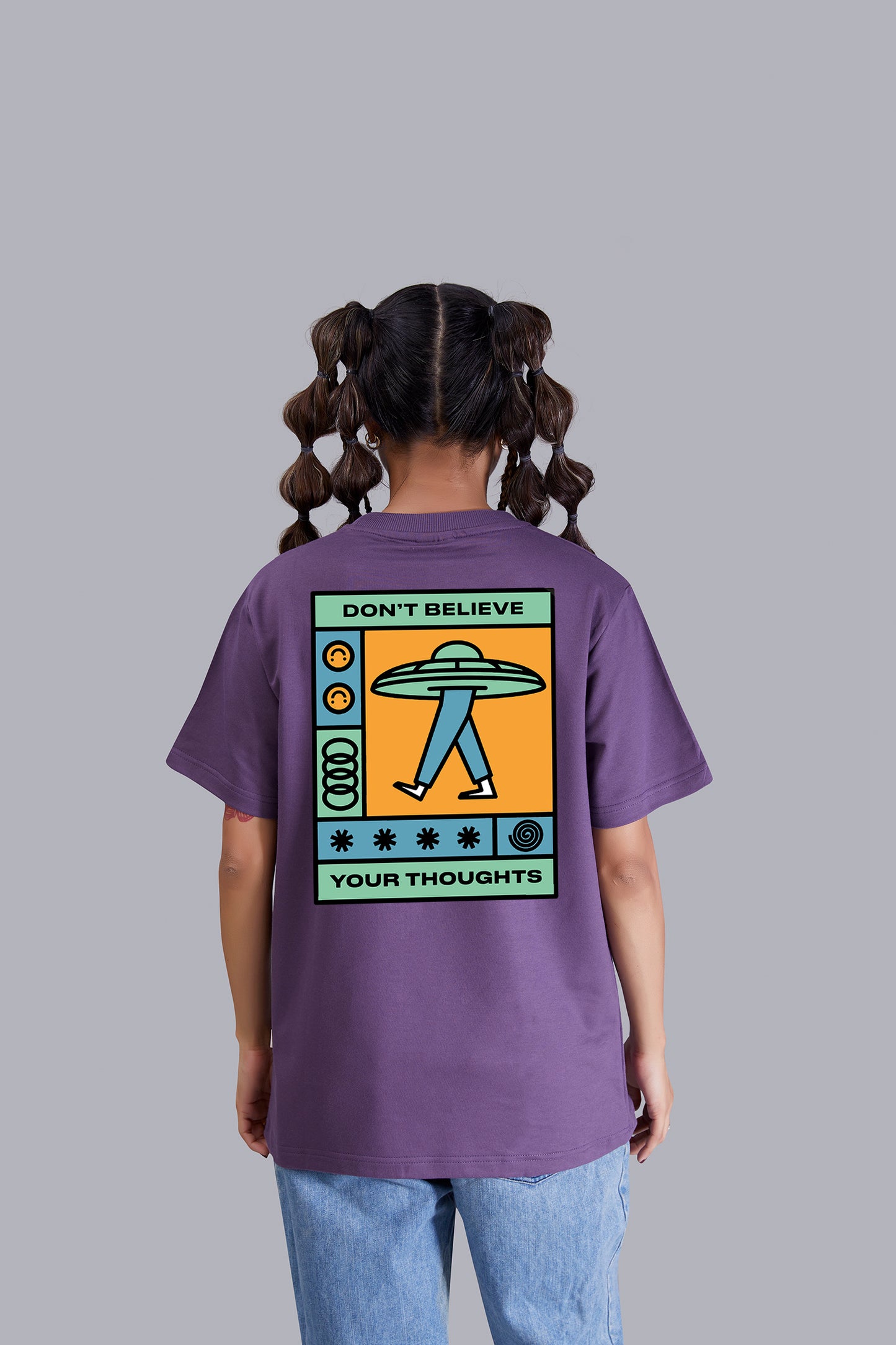 Walking Spaceship Round Neck Women (Grape)