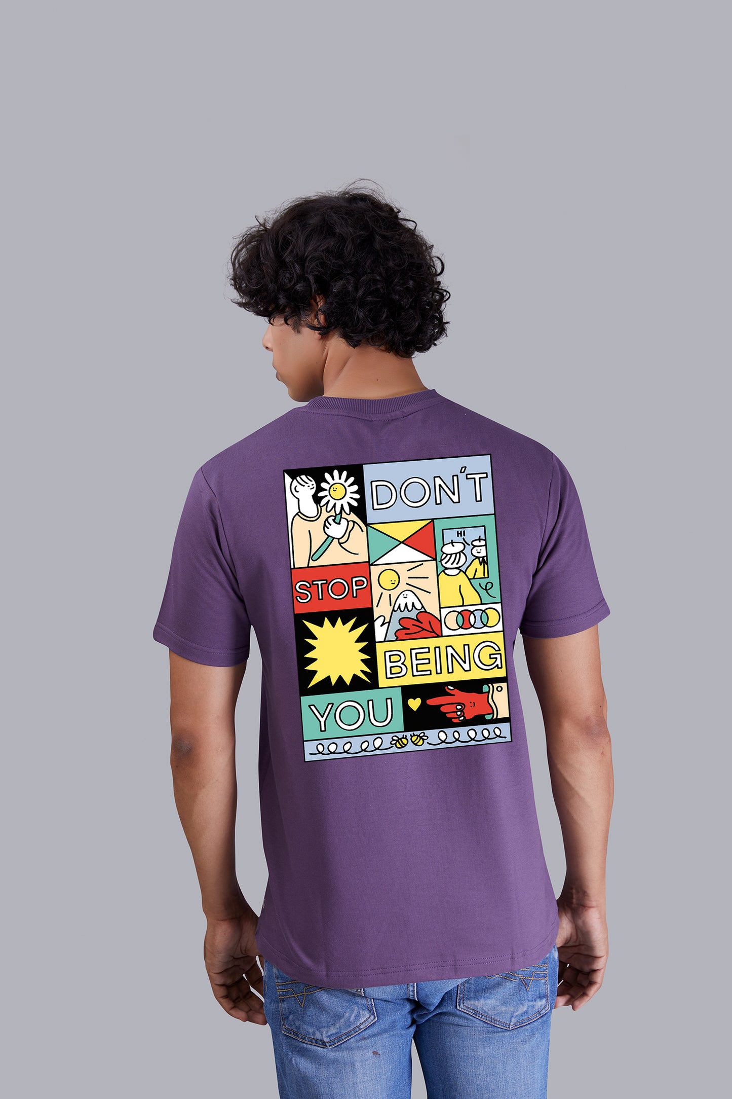 Creative Grape Round T-shirt For Men