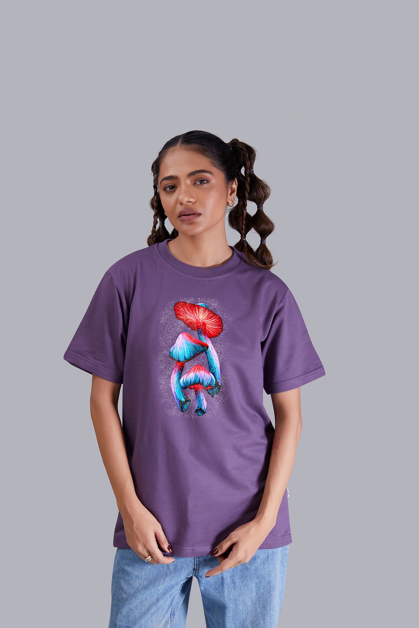 Magic Mushroom Round Neck Women (Grape)