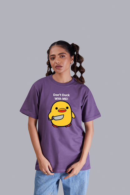 Don't Duck with me  Round Neck Women (Grape)