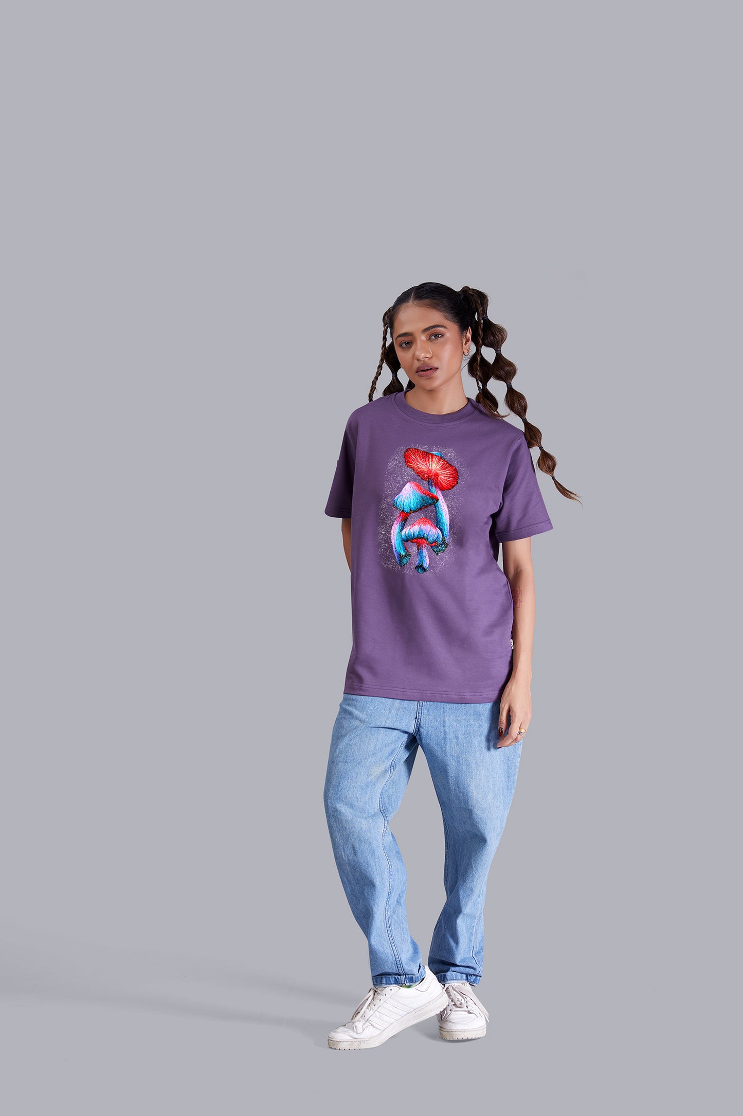 Magic Mushroom Round Neck Women (Grape)