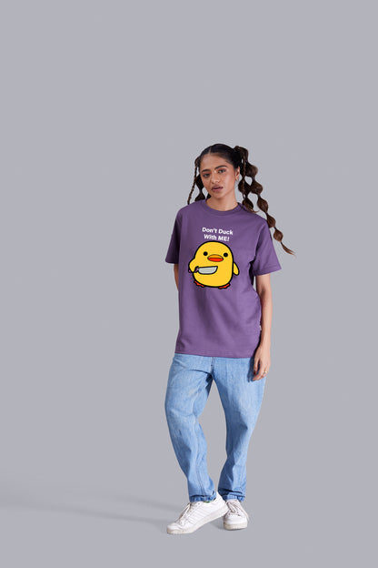 Don't Duck with me  Round Neck Women (Grape)