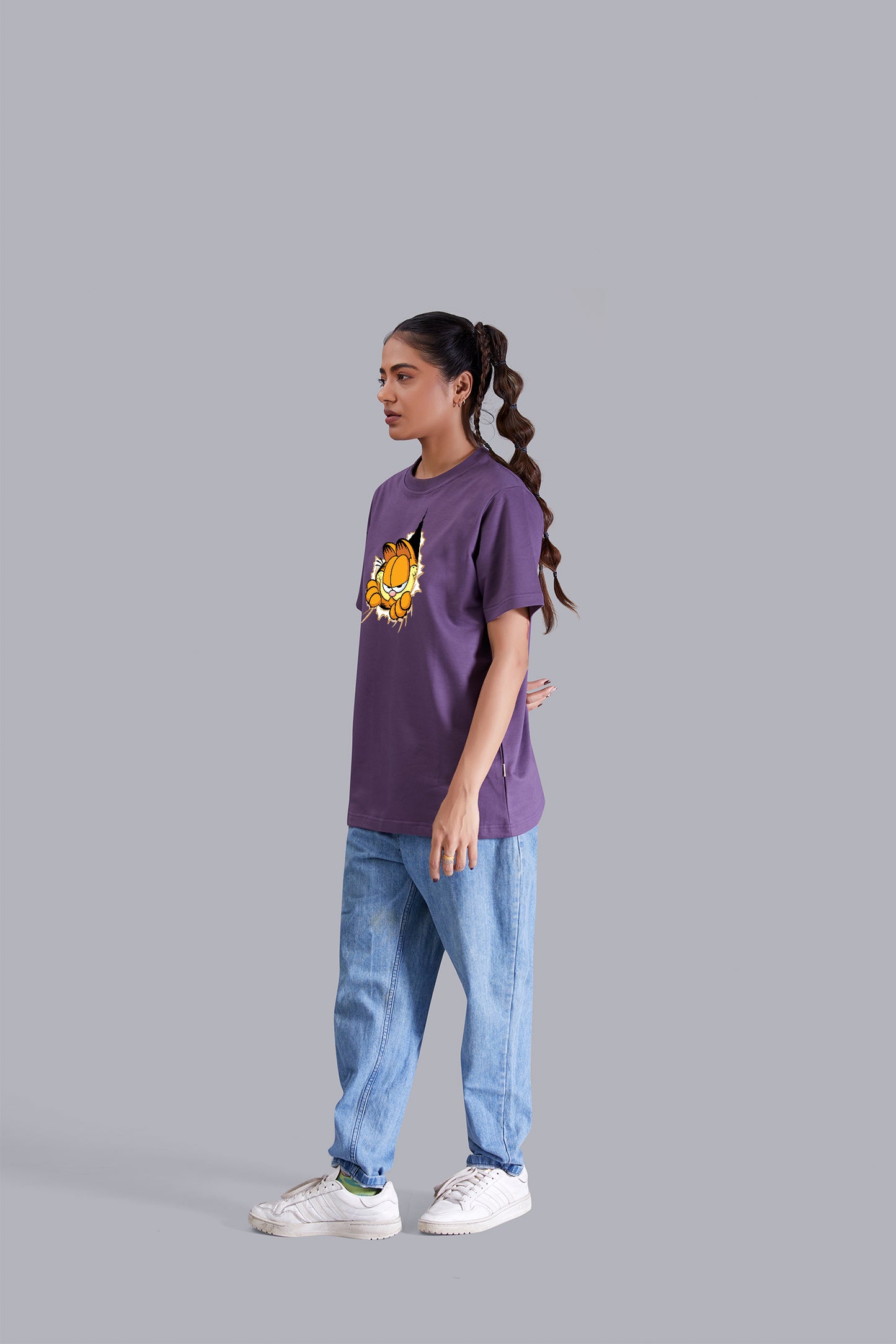 Garfield Round Neck Women (Grape)