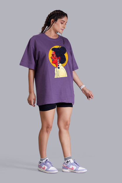 Live And Laugh Tribal Life Oversize Women (Grape)