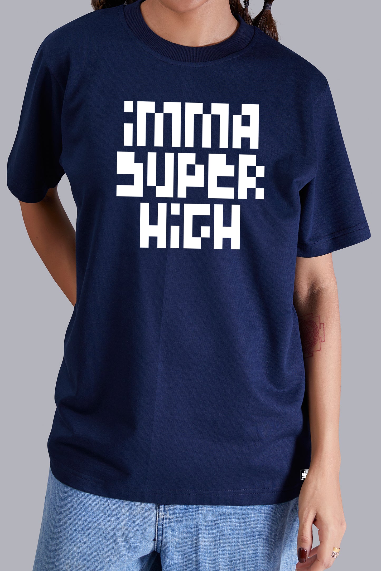 Imma Super High Round Women  (Navy Blue)