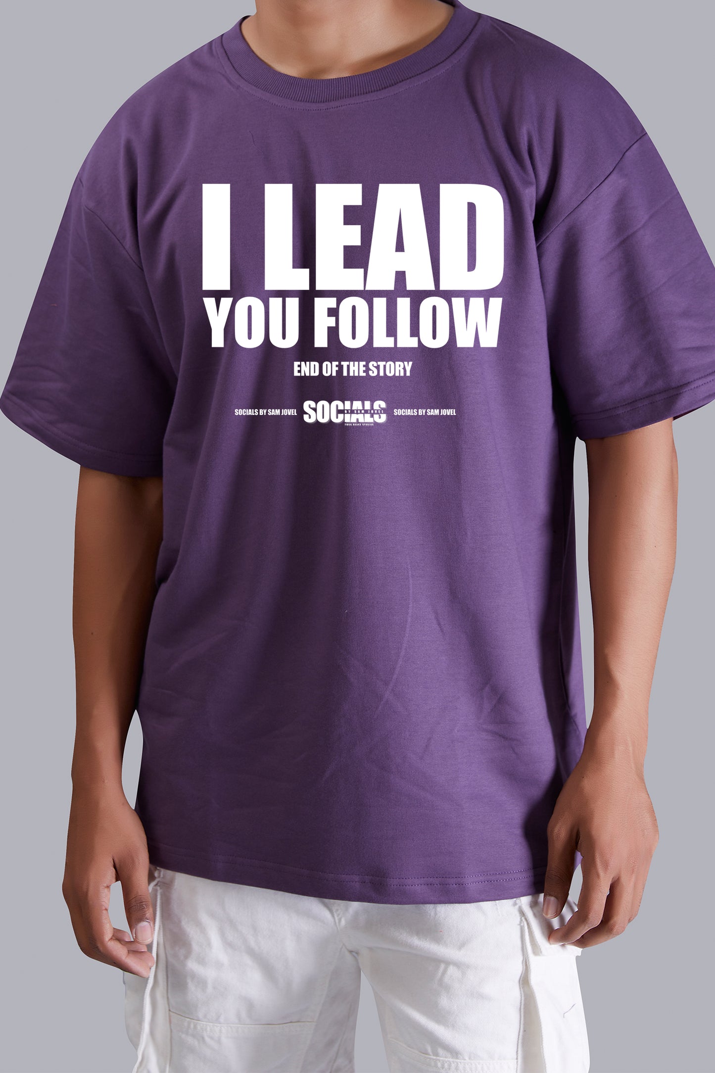 I Lead You Follow Oversize Men (Purple)