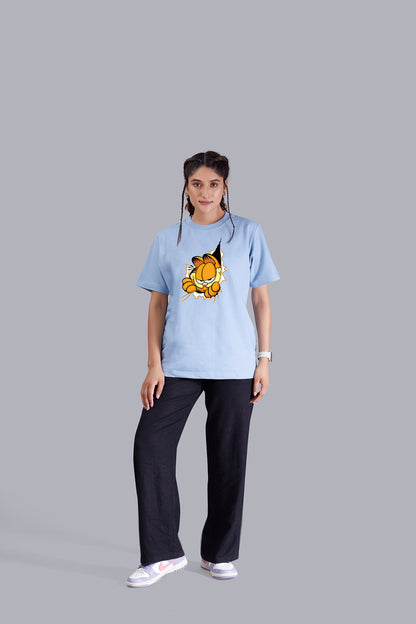 Garfield Round Neck Women (Sky Blue)