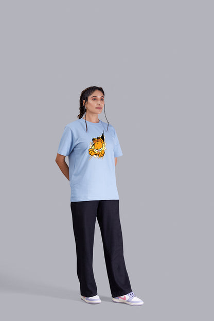 Garfield Round Neck Women (Sky Blue)