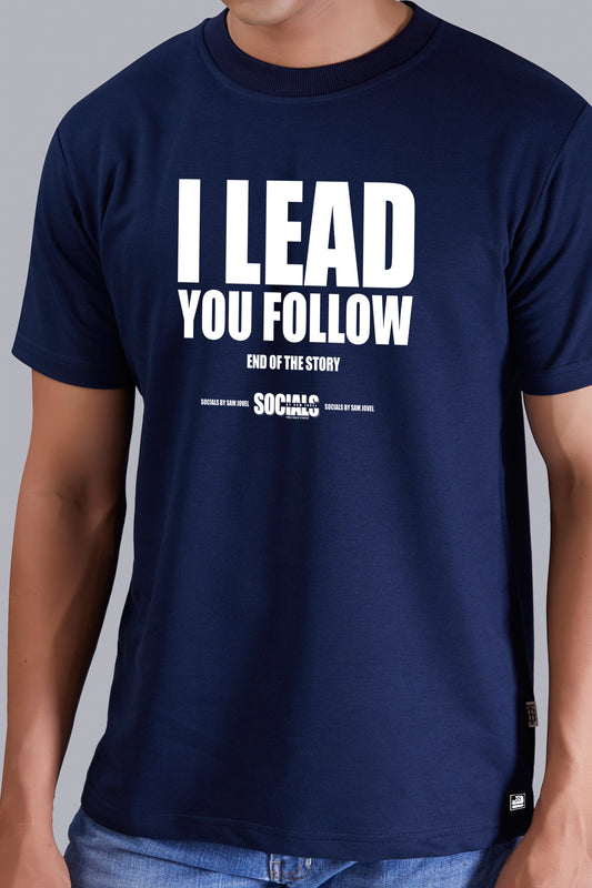 I Lead You Follow Round Men (Navyblue)