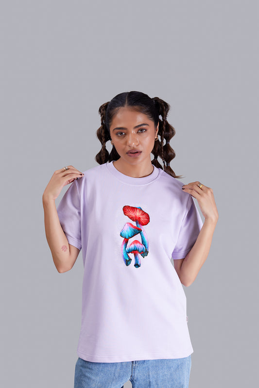 Magic Mushroom Round Neck Women (Lavender)