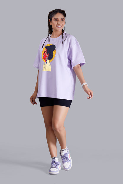 Live And Laugh Tribal Life Oversize Women (Lavender)