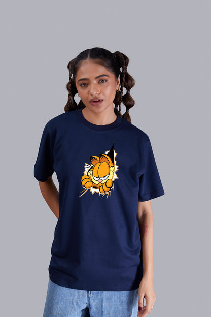 Garfield Round Neck Women (Navy Blue)