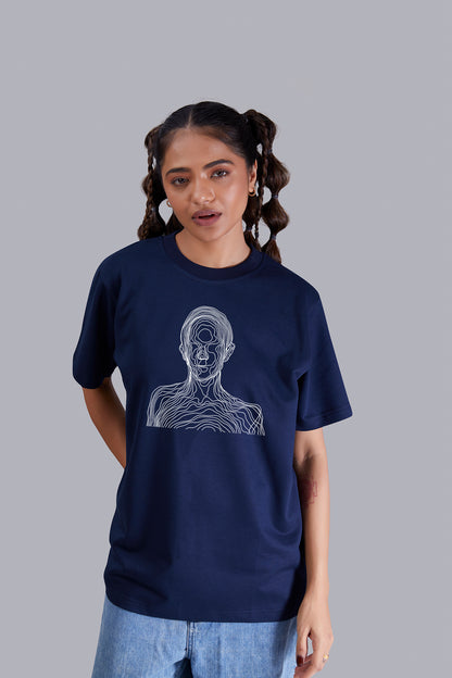 Wired Round Neck Women (Navy Blue)