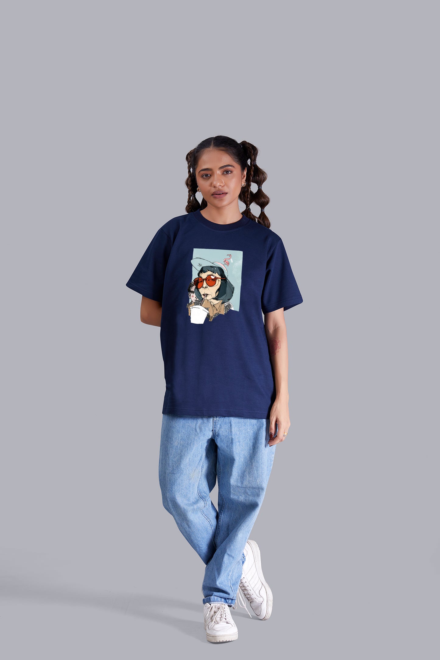 GenZ Round Neck Women (Navy Blue)