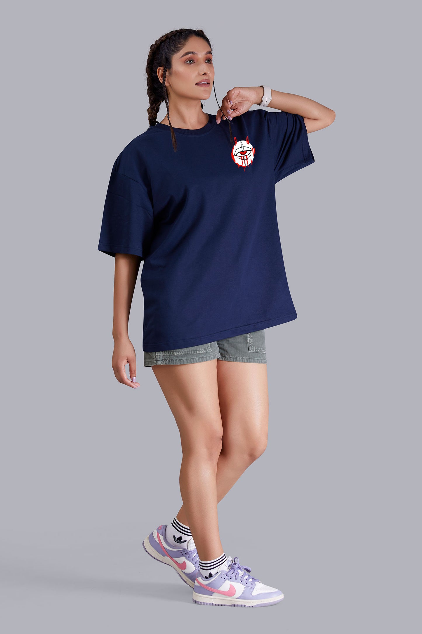 Yin Yang Oversize Women  (Navy Blue)