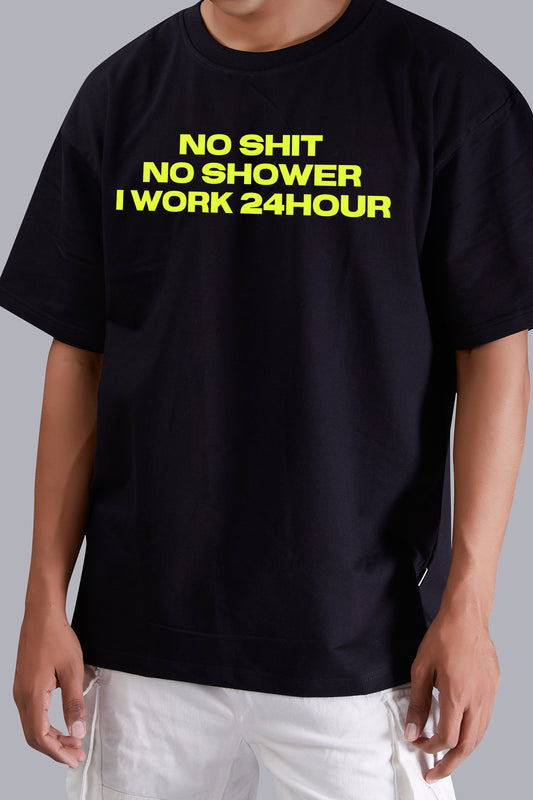 No Shit No Shower Oversize Men (Black)
