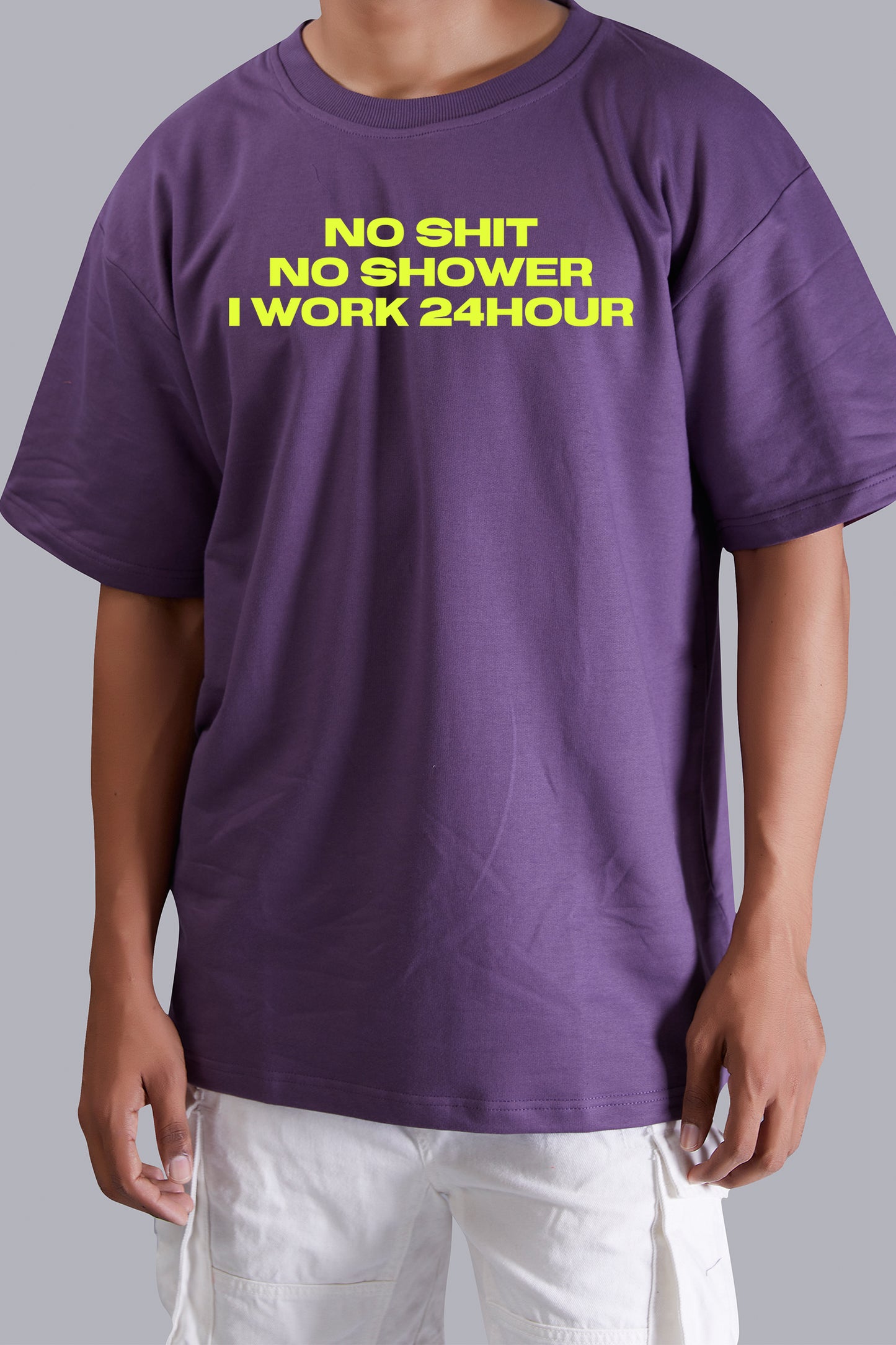 No Shit No Shower Oversize Men (Purple)