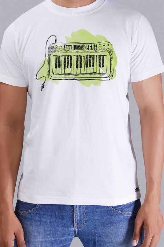 Piano Round Men (White)