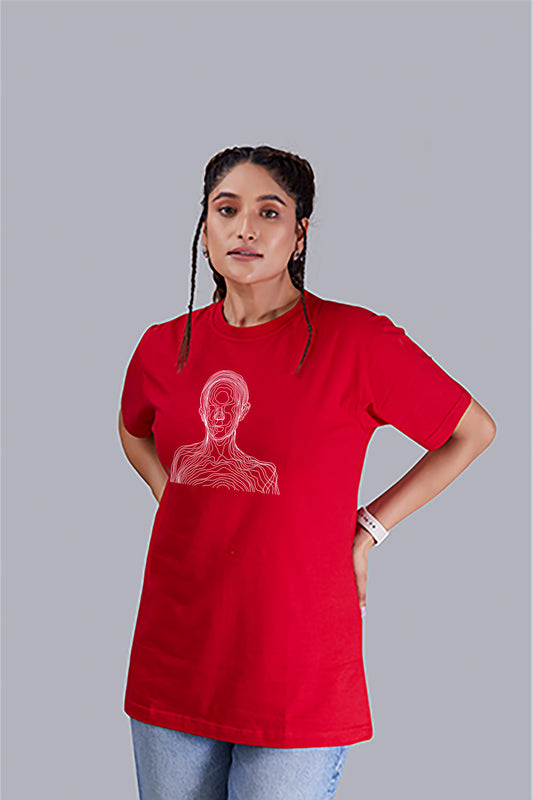 Wired Round Neck Women (Red)