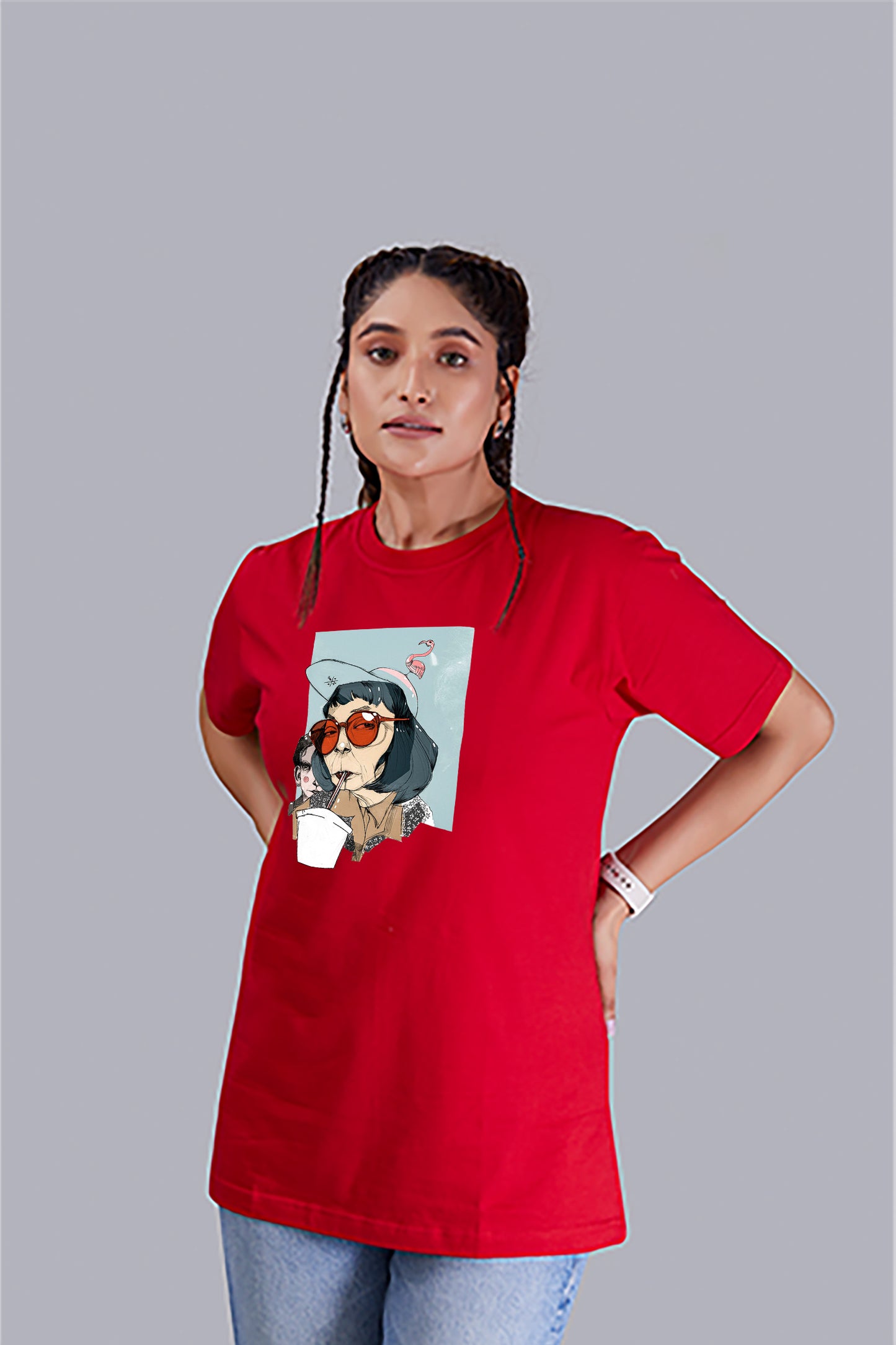 GenZ Round Neck Women (Red)