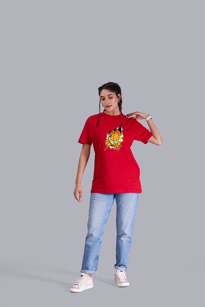 Garfield Round Neck Women (Red)