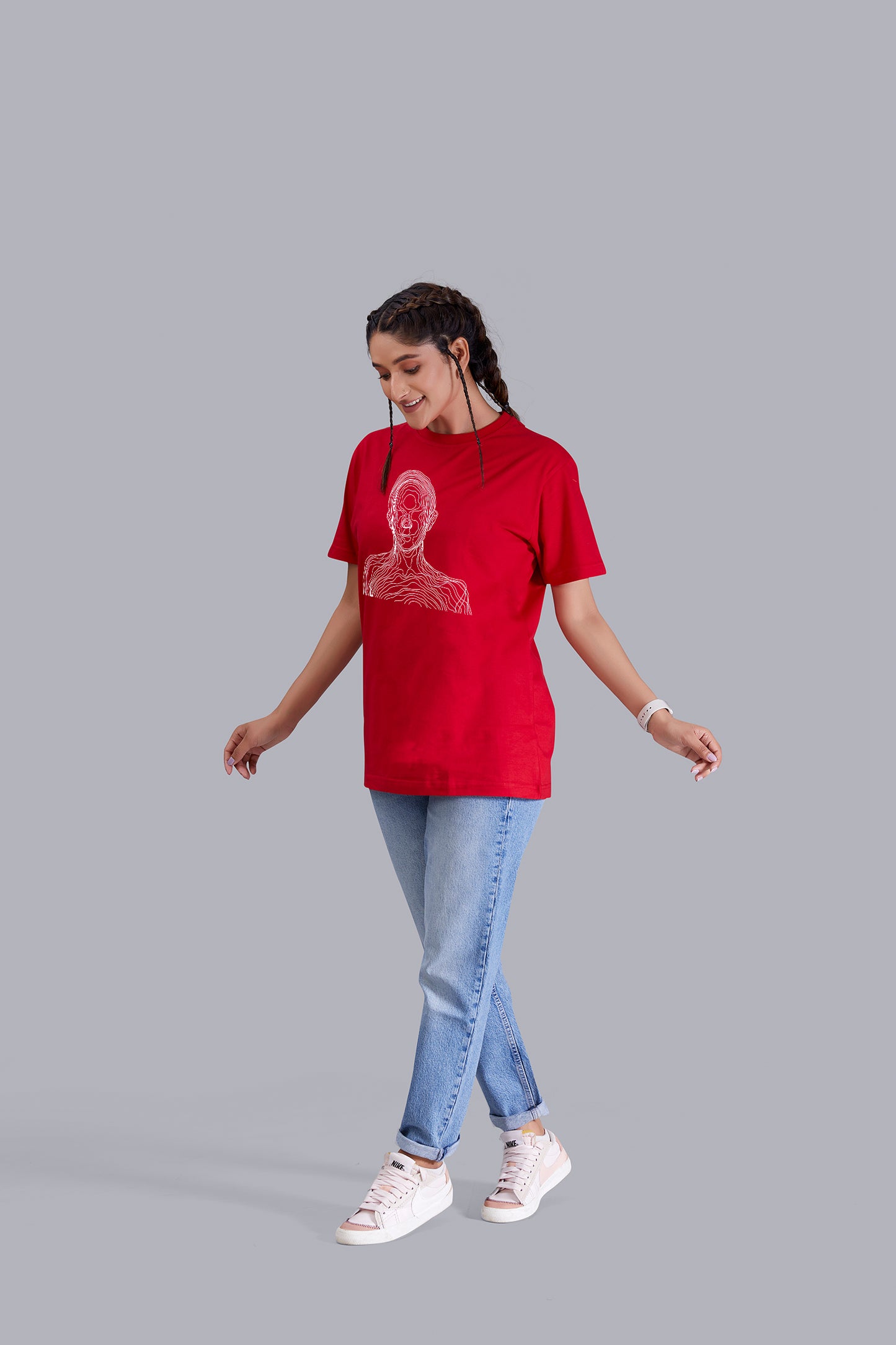 Wired Round Neck Women (Red)