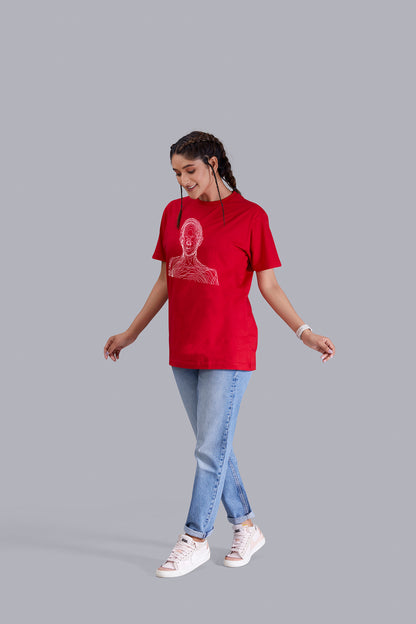 Wired Round Neck Women (Red)