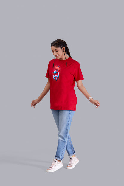 Magic Mushroom Round Neck Women (Red)