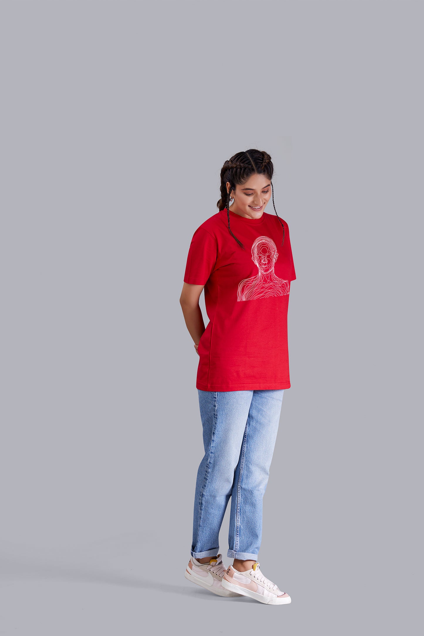 Wired Round Neck Women (Red)