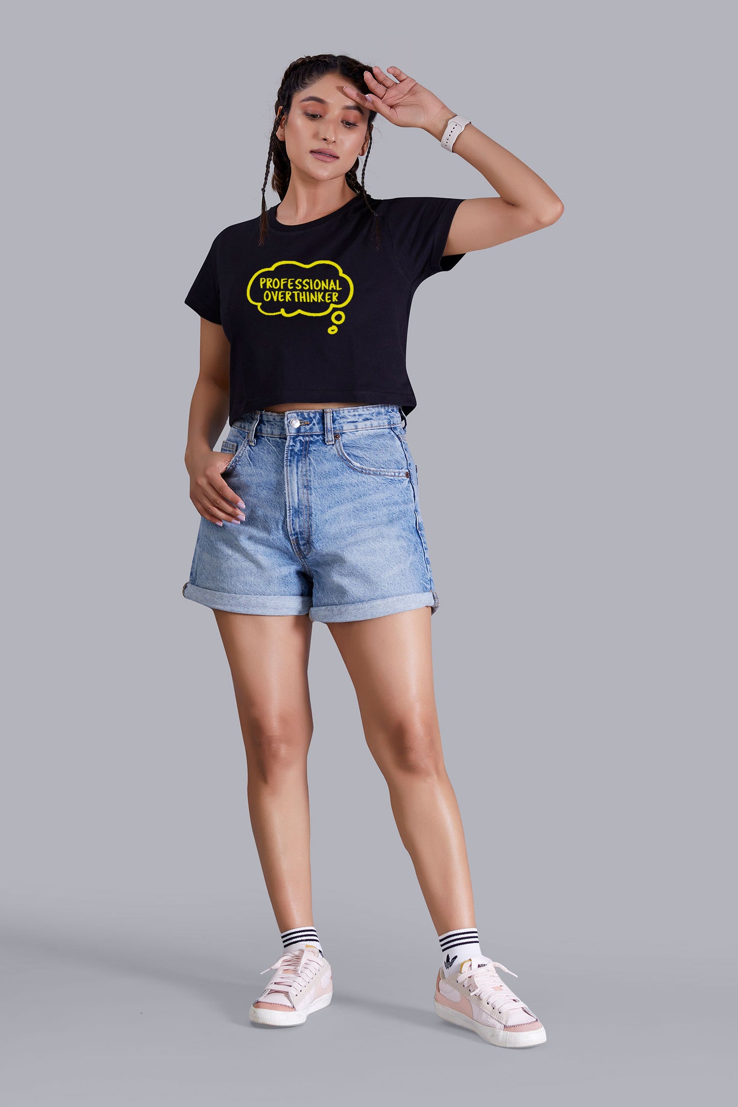 Sunshine Success Black Crop Top