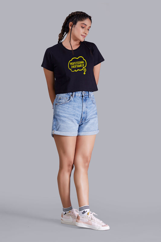 Sunshine Success Black Crop Top