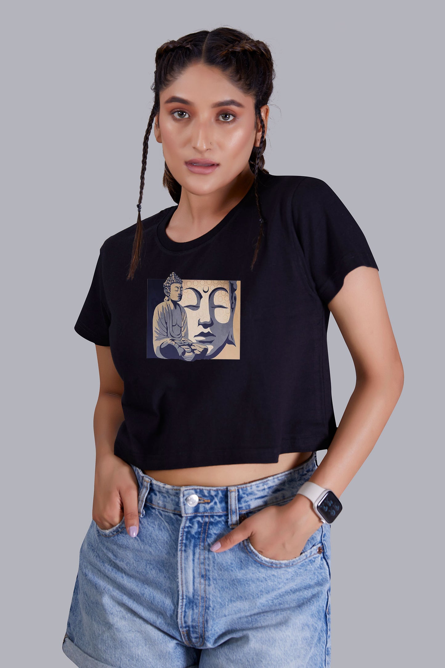 Black Buddha Crop Chic