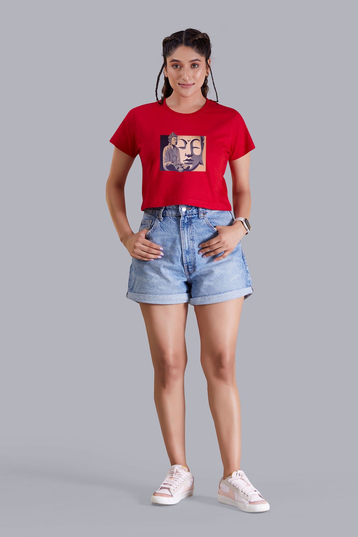 Red Buddha Crop Chic