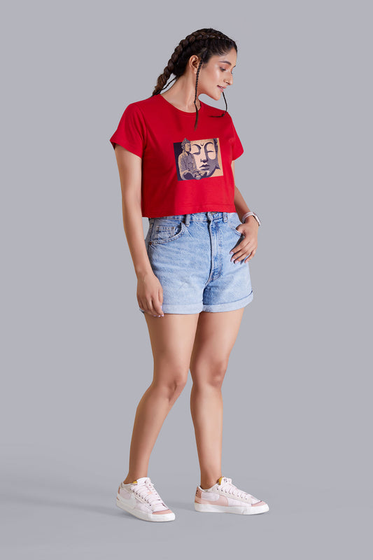 Red Buddha Crop Chic