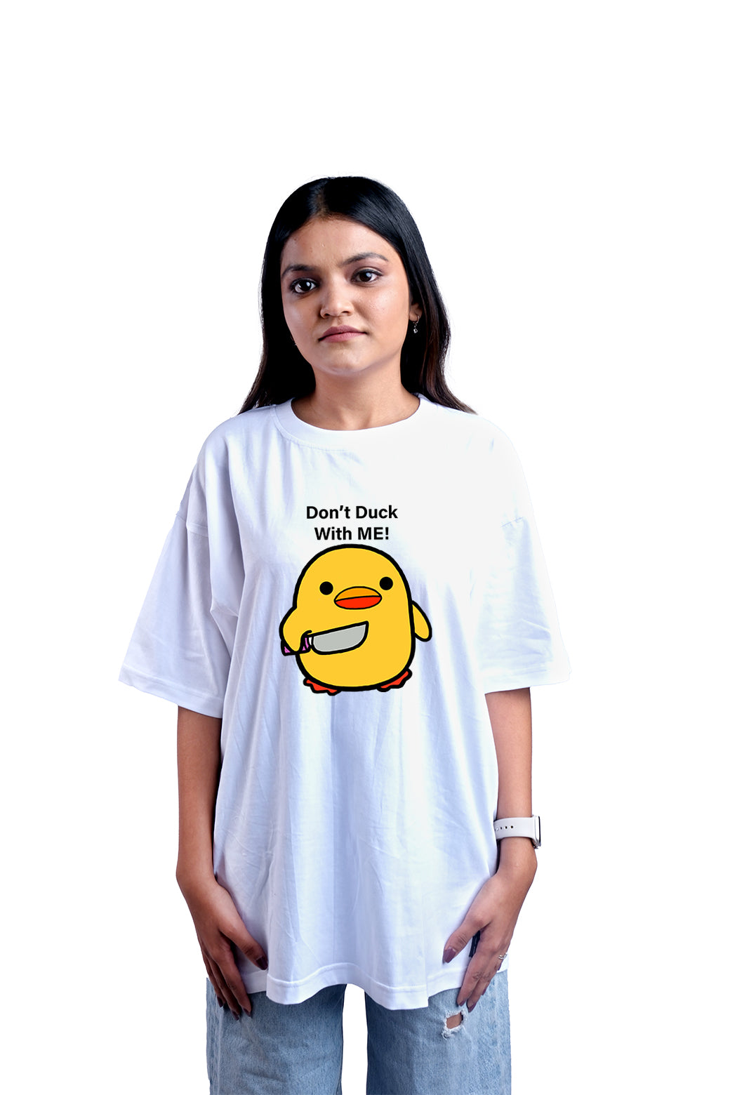 Don't Duck With Me Oversize Women (White)