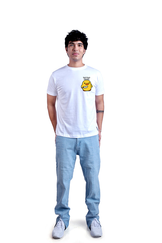 Don't Duck with me Round Neck Men (White)