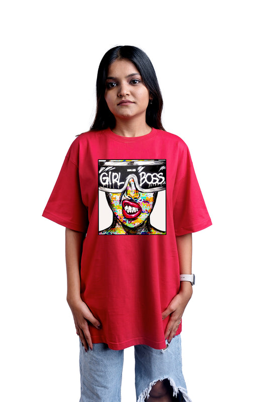 Girl Boss Oversize Women (Red)