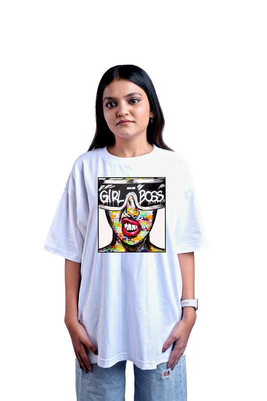 Girl Boss Oversize Women (White)