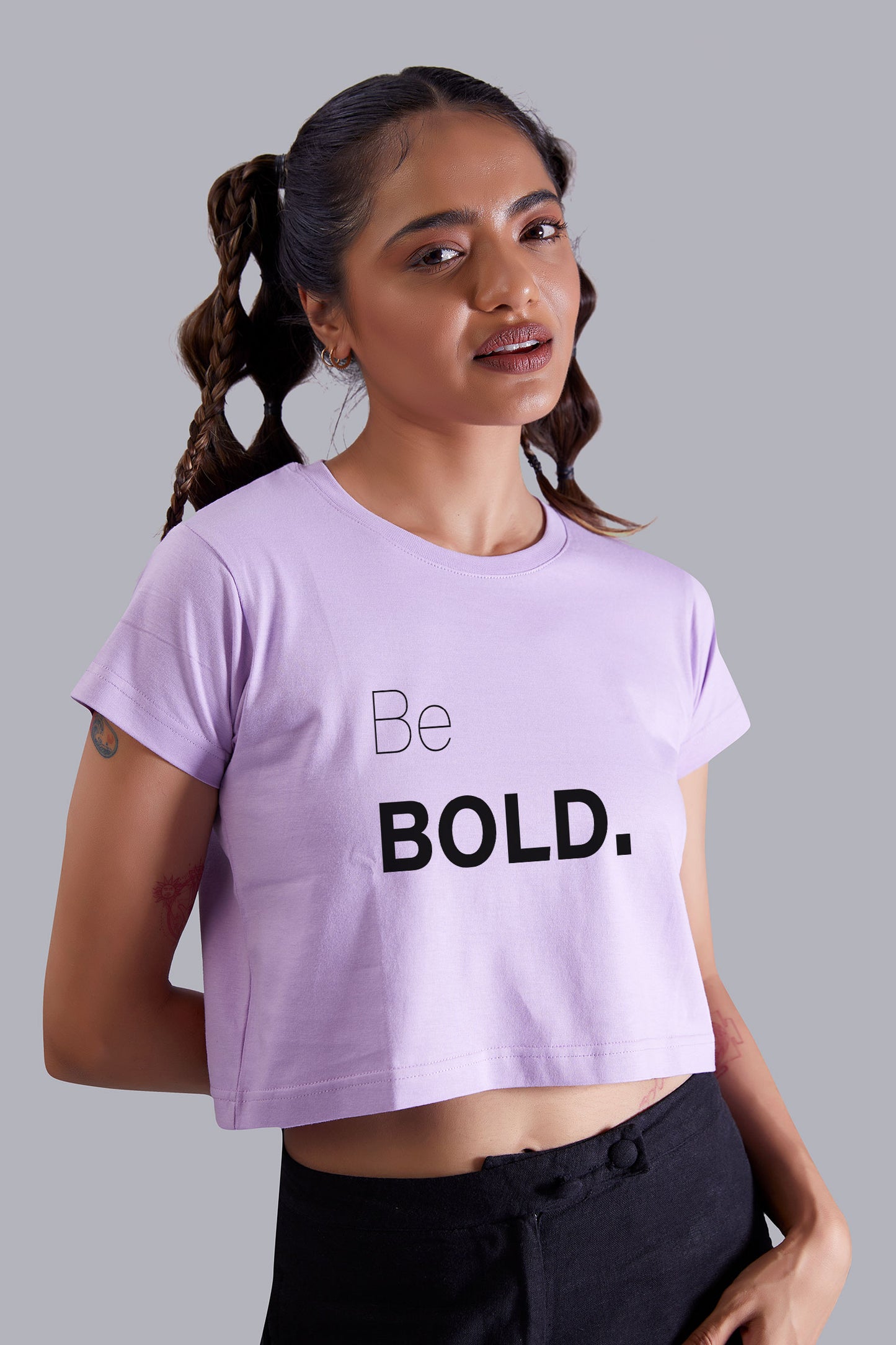 Be Bold Lavender Cropped T shirt