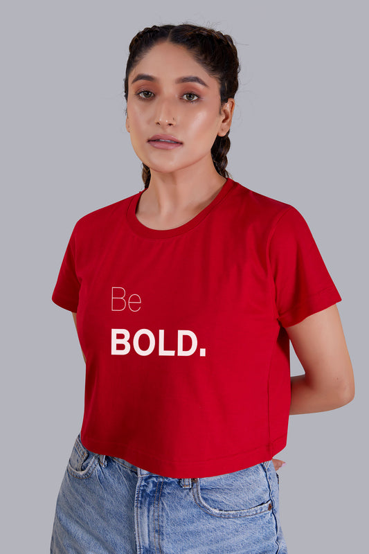 Be Bold Red Cropped T shirt