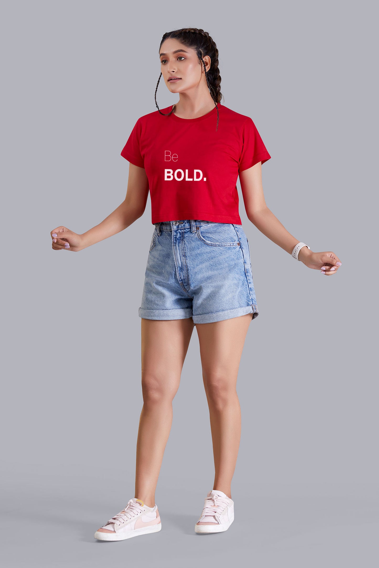 Be Bold Red Cropped T shirt