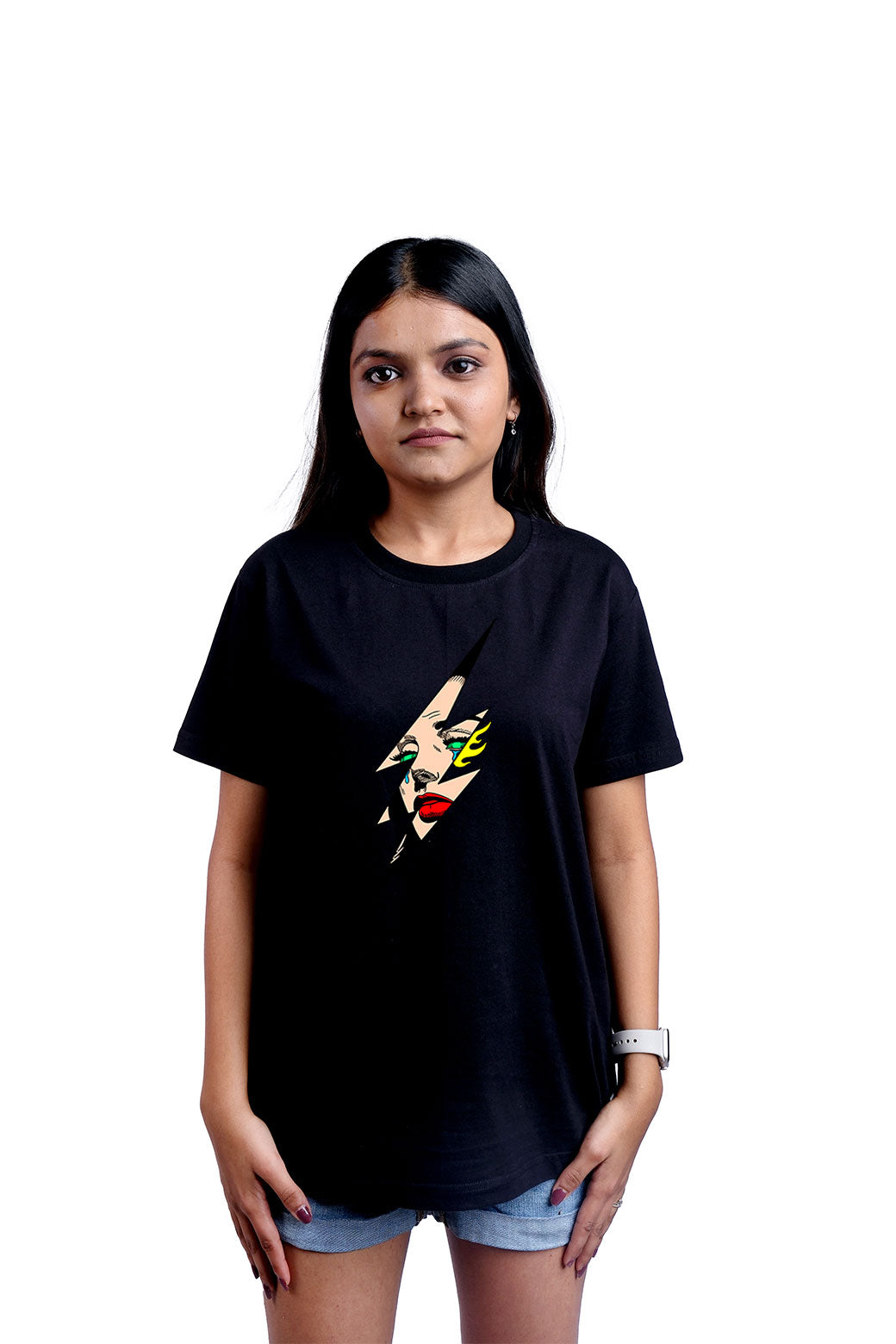 Lightning baby Round Neck Women (Black)