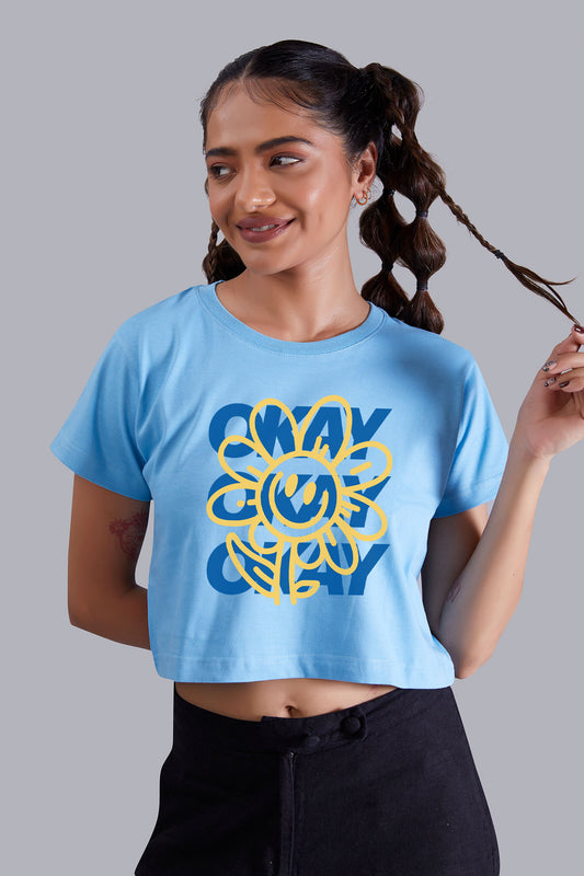 Skyblue Hustle Crop Top