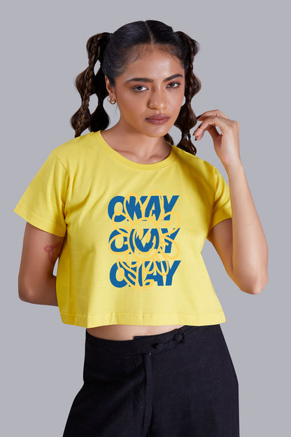 Yellow Hustle Crop Top